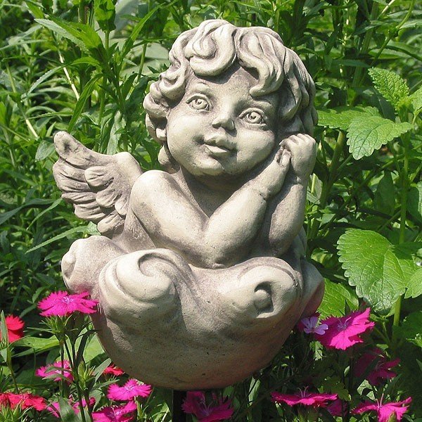 Engel Wolke Syria Betonguss Gartenstecker Zauberblume 18 cm