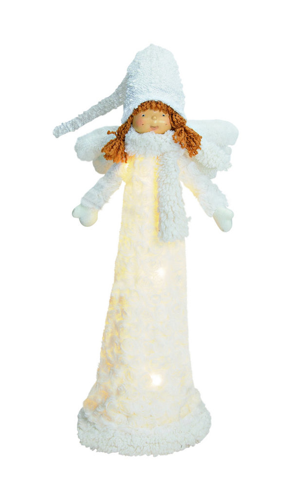 Engel mit LED - Beleuchtung mit Stoffkleid Weihnachtsdeko