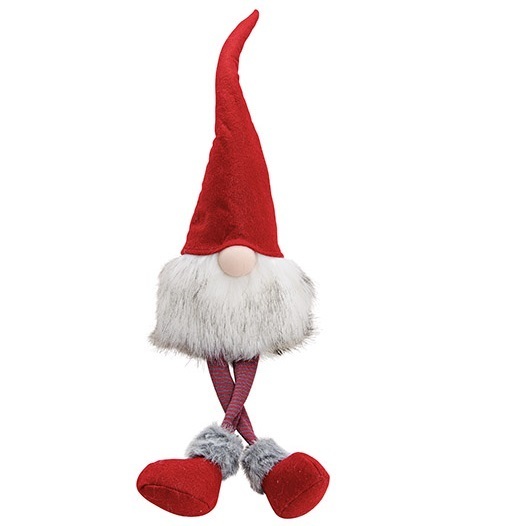 Filzwichtel rot mit Schlenkerbeinen 54cm weißer Bart Weihnachten