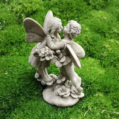 Blumenfee Stechginster Pärchen zum Stellen Skulptur Zauberblume 20 cm